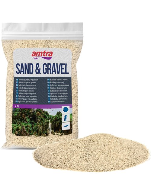 Amtra Cuarzo Blanco Amtra - Arena De Acuario De Cuarzo Blanco extrafino, Para Agua Dulce O Salada, Tamaño De Grano 0,1-0,7 Mm, C