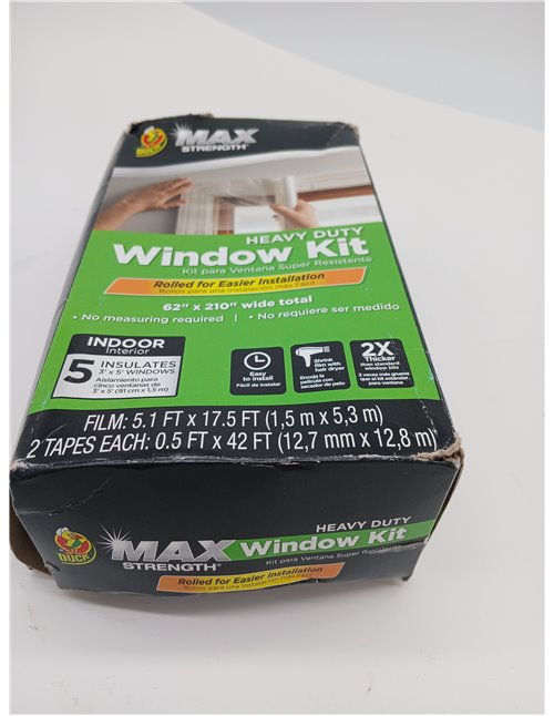 Duck Brand 287455 MAX Strength Kit de Aislamiento de Ventana, 5, Transparente