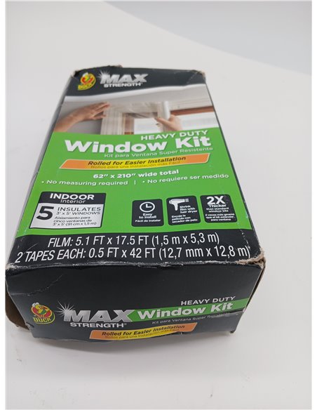 Duck Brand 287455 MAX Strength Kit de Aislamiento de Ventana, 5, Transparente