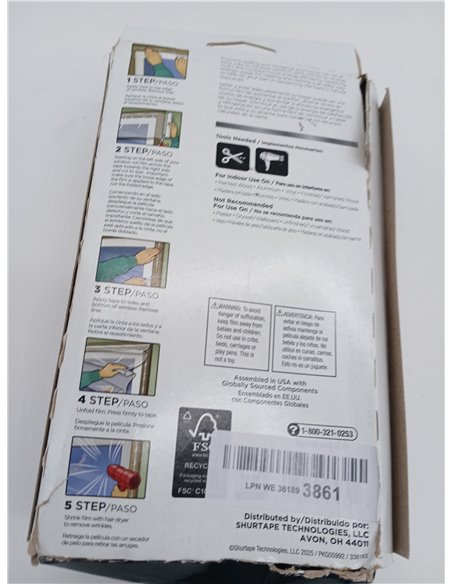 Duck Brand 287455 MAX Strength Kit de Aislamiento de Ventana, 5, Transparente