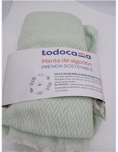Todocama - Manta de algodón Extra Suave, Cuatro Estaciones, Colcha Multiusos sofá, Plaid para Cama, Manta Foulard, cubrecama, cu