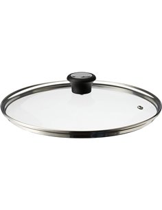 Tefal 28097712 Tapa de Vidrio Compatible, Salida de Vapor, 28 cm - Transparente