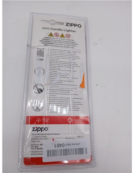 Zippo Encendedor Velas – Negro Mate – Recargable con Gas – Encendido Soft-Touch – Encendedor-Cocina Largo Resistente al Viento
