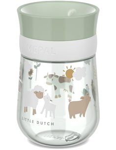 Mepal - Vaso entrenador 360° Mio Little Dutch - A prueba de fugas - Borde de 360° para beber por ambos lados - Cierre automático