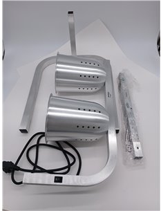 Lacor - 69061 - Lámpara Calentamiento Infrarojos Doble, Mantiene calientes los platos, cubetas, Altura regulable entre 39 y 53 c 2