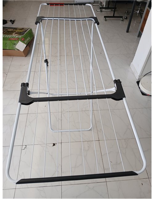 Vileda Surprise Extendible Steel and Aluminium Clothes Airer, 11 to 20 m Laundry Space, Stand for Small Items, Open Measures 110