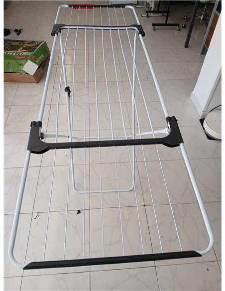 Vileda Surprise Extendible Steel and Aluminium Clothes Airer, 11 to 20 m Laundry Space, Stand for Small Items, Open Measures 110