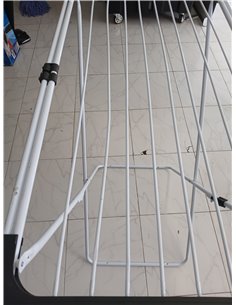 Vileda Surprise Extendible Steel and Aluminium Clothes Airer, 11 to 20 m Laundry Space, Stand for Small Items, Open Measures 110 2