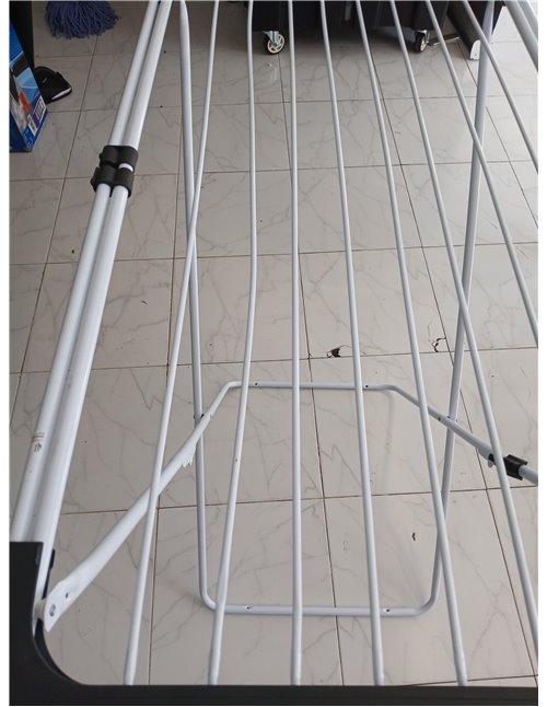 Vileda Surprise Extendible Steel and Aluminium Clothes Airer, 11 to 20 m Laundry Space, Stand for Small Items, Open Measures 110