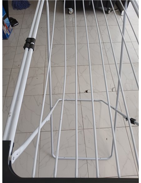 Vileda Surprise Extendible Steel and Aluminium Clothes Airer, 11 to 20 m Laundry Space, Stand for Small Items, Open Measures 110