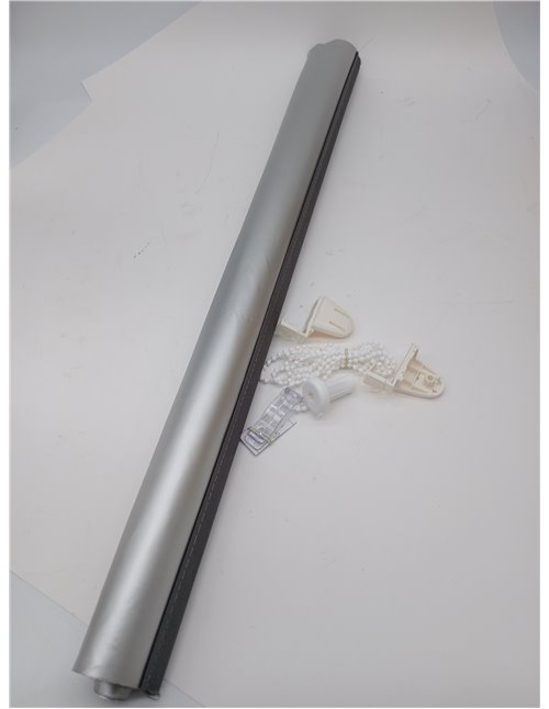 Deco Company Thermal Roller Blind, No Drilling, Clamp Mount, Optimal Light Reflection, Energy Saving, Opaque, All Mounting Parts