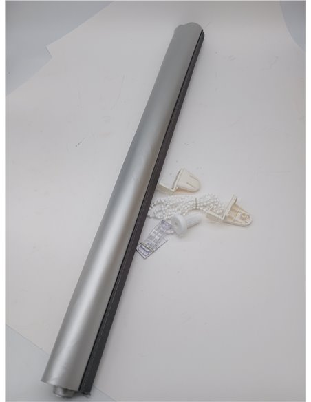 Deco Company Thermal Roller Blind, No Drilling, Clamp Mount, Optimal Light Reflection, Energy Saving, Opaque, All Mounting Parts