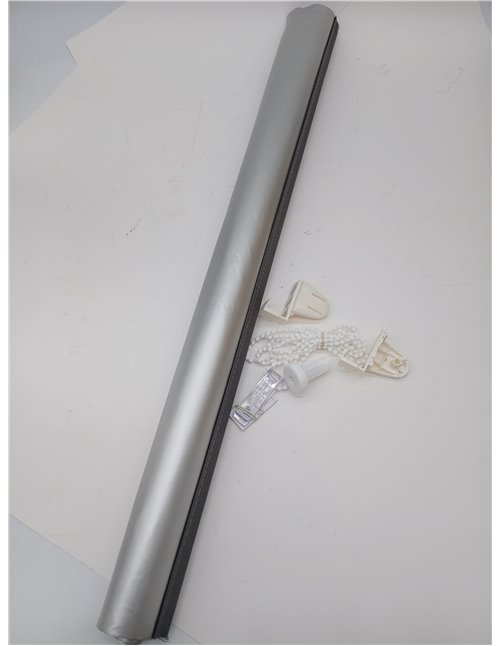 Deco Company Thermal Roller Blind, No Drilling, Clamp Mount, Optimal Light Reflection, Energy Saving, Opaque, All Mounting Parts