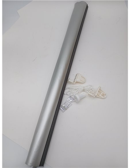 Deco Company Thermal Roller Blind, No Drilling, Clamp Mount, Optimal Light Reflection, Energy Saving, Opaque, All Mounting Parts