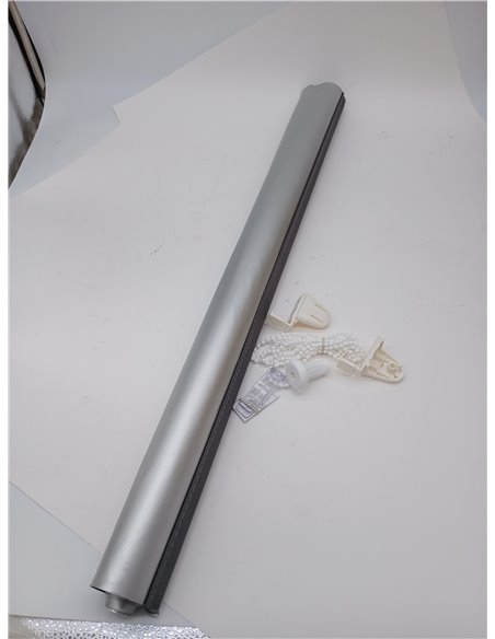 Deco Company Thermal Roller Blind, No Drilling, Clamp Mount, Optimal Light Reflection, Energy Saving, Opaque, All Mounting Parts