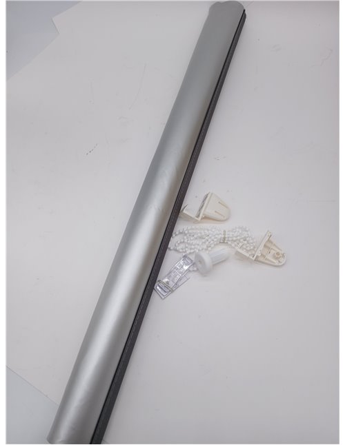 Deco Company Thermal Roller Blind, No Drilling, Clamp Mount, Optimal Light Reflection, Energy Saving, Opaque, All Mounting Parts