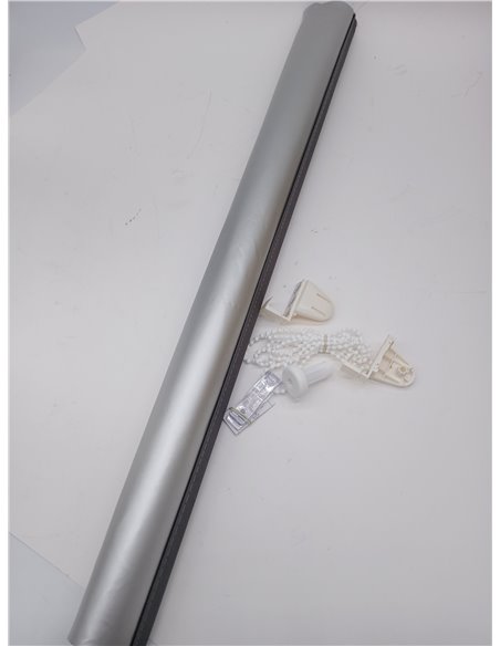 Deco Company Thermal Roller Blind, No Drilling, Clamp Mount, Optimal Light Reflection, Energy Saving, Opaque, All Mounting Parts