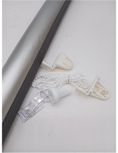 Deco Company Thermal Roller Blind, No Drilling, Clamp Mount, Optimal Light Reflection, Energy Saving, Opaque, All Mounting Parts