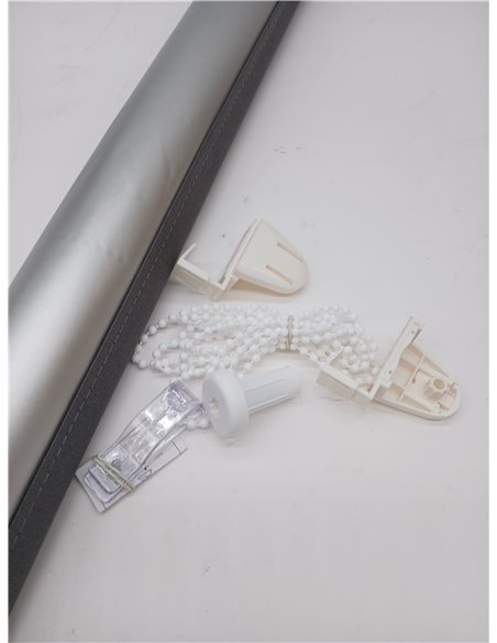 Deco Company Thermal Roller Blind, No Drilling, Clamp Mount, Optimal Light Reflection, Energy Saving, Opaque, All Mounting Parts