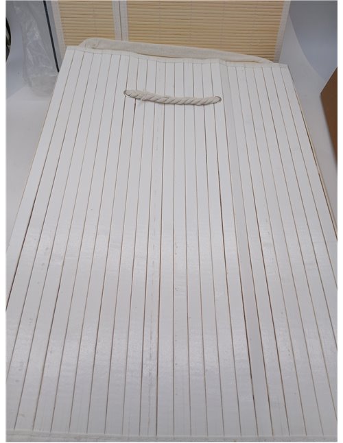 SONGMICS Cesto Ropa Sucia, 150 L, Cesta Ropa Sucia 3 Clasificaciones, con Tapa, Bambú, con Asas, Plegable, Bolsa Interior Extraí