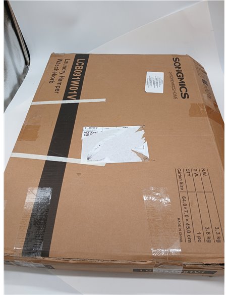 SONGMICS Cesto Ropa Sucia, 150 L, Cesta Ropa Sucia 3 Clasificaciones, con Tapa, Bambú, con Asas, Plegable, Bolsa Interior Extraí