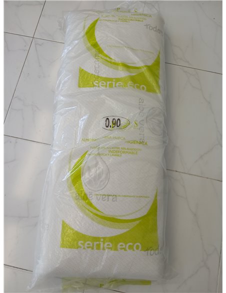 Todocama - Almohada viscoelástica, 90 cm núcleo Compacto. Doble Funda con Cremallera. Tejido Aloe Vera. Termorregulable adaptabi