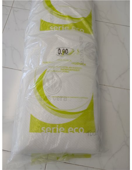 Todocama - Almohada viscoelástica, 90 cm núcleo Compacto. Doble Funda con Cremallera. Tejido Aloe Vera. Termorregulable adaptabi