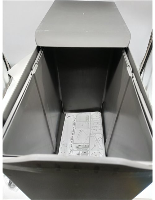 EMUCA - Contenedores de reciclaje para cocina, Cubos de basura bajo fregadero 1x30L, fijación inferior y extracción automática, 