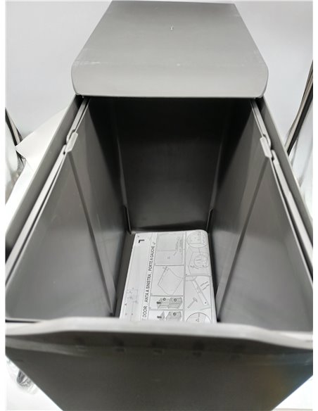EMUCA - Contenedores de reciclaje para cocina, Cubos de basura bajo fregadero 1x30L, fijación inferior y extracción automática, 
