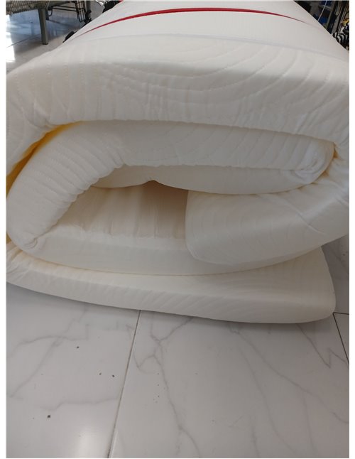 Topper 180 x 200 cm H3, Thickness 7.5 cm, High Density Foam for Pressure Relief, Firm, Mattress Topper 180 x 200 cm, with Remova