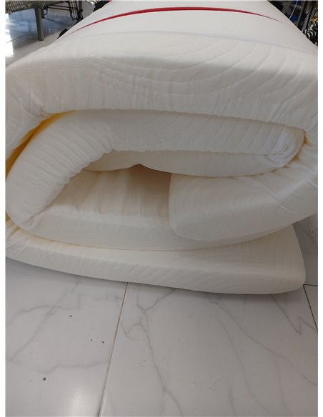 Topper 180 x 200 cm H3, Thickness 7.5 cm, High Density Foam for Pressure Relief, Firm, Mattress Topper 180 x 200 cm, with Remova