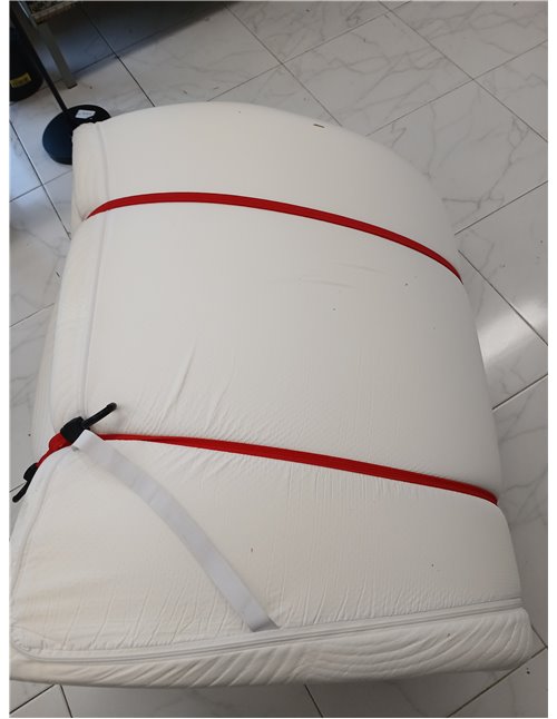 Topper 180 x 200 cm H3, Thickness 7.5 cm, High Density Foam for Pressure Relief, Firm, Mattress Topper 180 x 200 cm, with Remova