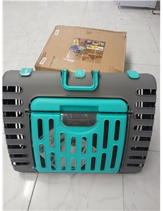 SportPet Designs - Transportín Plegable de Viaje para Gatos – Puerta Delantera Plegable de plástico, Cama Impermeable 2