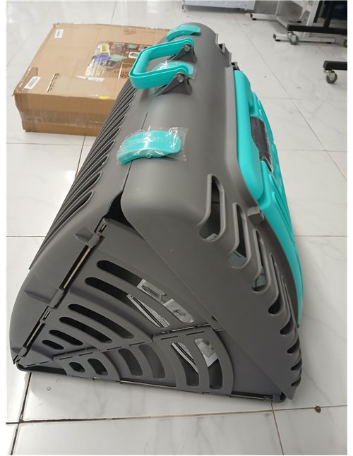 SportPet Designs - Transportín Plegable de Viaje para Gatos – Puerta Delantera Plegable de plástico, Cama Impermeable