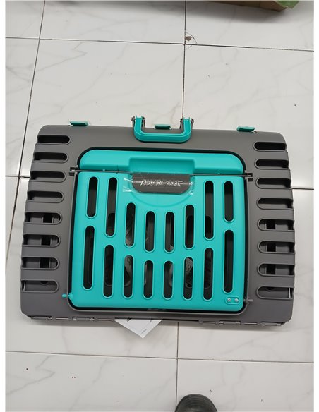 SportPet Designs - Transportín Plegable de Viaje para Gatos – Puerta Delantera Plegable de plástico, Cama Impermeable