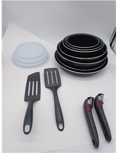 Tefal Ingenio Easy On Set of 3 Frying Pans 22/26/28 cm + 3 Saucepans 16/18/20 cm + Stew Pot 24 cm + Wok 26 cm + 9 Accessories, N 2