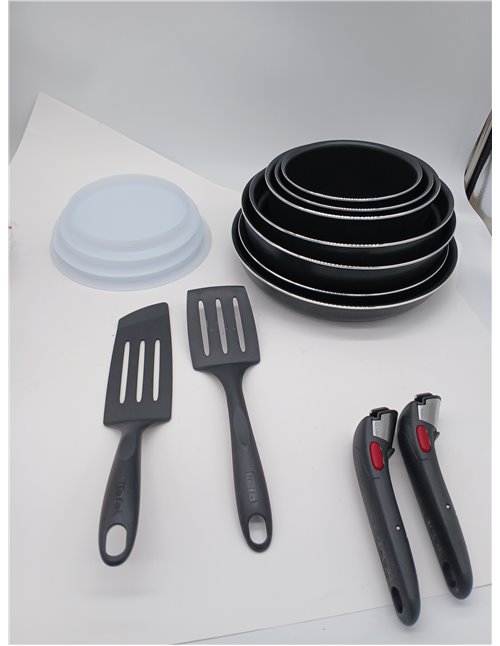 Tefal Ingenio Easy On Set of 3 Frying Pans 22/26/28 cm + 3 Saucepans 16/18/20 cm + Stew Pot 24 cm + Wok 26 cm + 9 Accessories, N