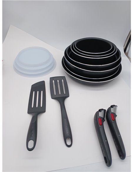 Tefal Ingenio Easy On Set of 3 Frying Pans 22/26/28 cm + 3 Saucepans 16/18/20 cm + Stew Pot 24 cm + Wok 26 cm + 9 Accessories, N