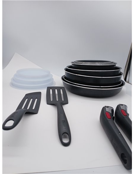 Tefal Ingenio Easy On Set of 3 Frying Pans 22/26/28 cm + 3 Saucepans 16/18/20 cm + Stew Pot 24 cm + Wok 26 cm + 9 Accessories, N
