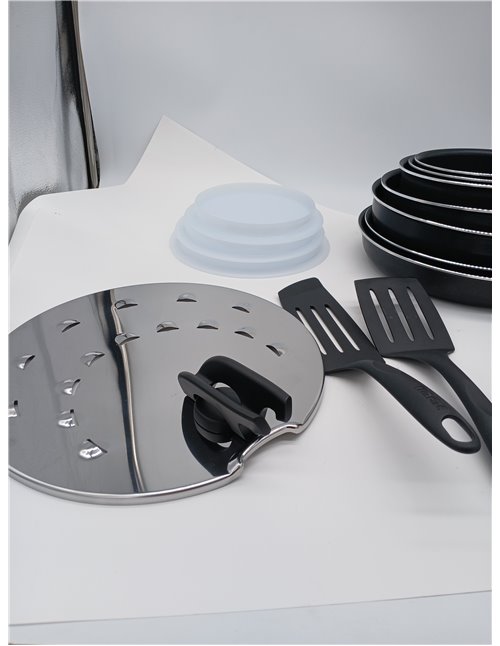 Tefal Ingenio Easy On Set of 3 Frying Pans 22/26/28 cm + 3 Saucepans 16/18/20 cm + Stew Pot 24 cm + Wok 26 cm + 9 Accessories, N