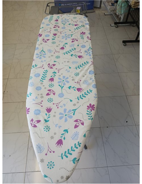 Amazon Basics tabla de planchar con compartimento de almacenamiento y soporte para plancha en forma de H, grande, 122 x 38 cm, g