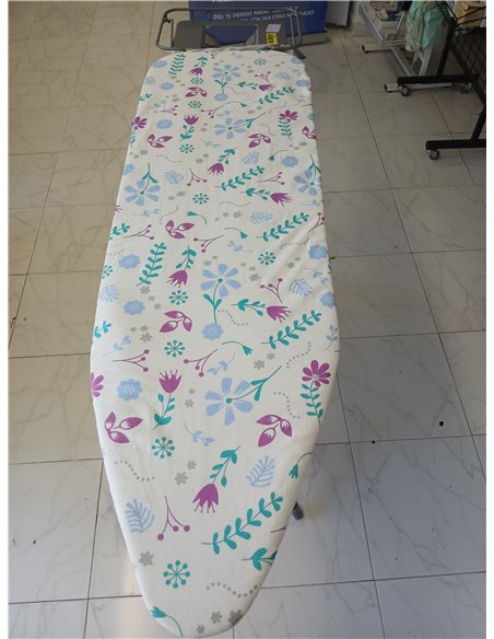 Amazon Basics tabla de planchar con compartimento de almacenamiento y soporte para plancha en forma de H, grande, 122 x 38 cm, g