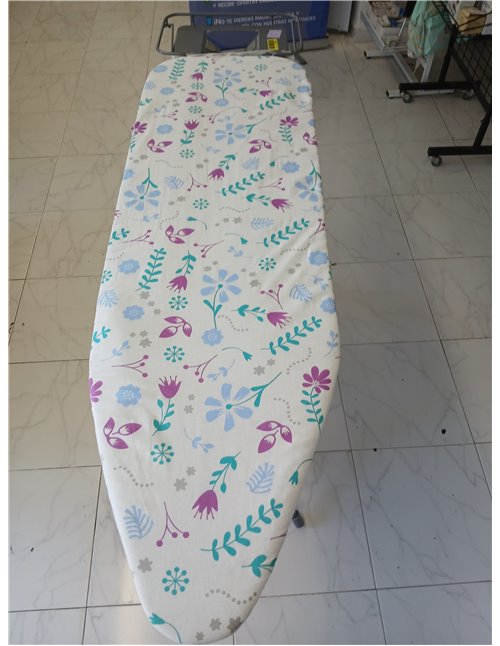 Amazon Basics tabla de planchar con compartimento de almacenamiento y soporte para plancha en forma de H, grande, 122 x 38 cm, g