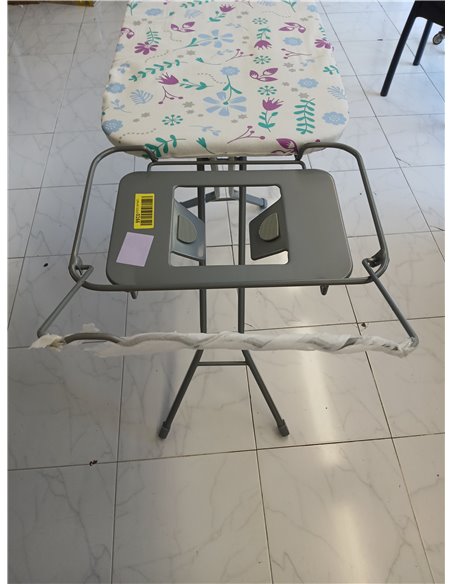 Amazon Basics tabla de planchar con compartimento de almacenamiento y soporte para plancha en forma de H, grande, 122 x 38 cm, g
