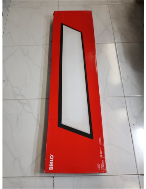 BRILONER - Plafón LED, Panel LED, Ultra Plano, 22W, 2200 Lúmenes, 4000 Kelvin, 100x25x6cm, Luz LED, Lampara Techo, Ideal para Co