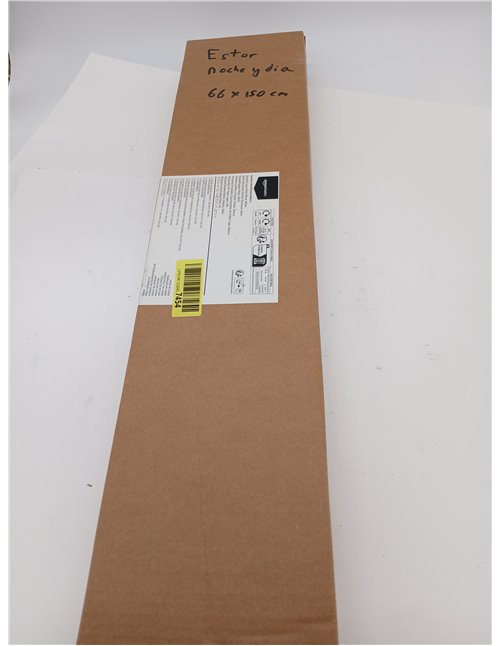 Amazon Basics Double Layer Roller Blind, Night and Day, 66 x 150 cm, White Stripe
