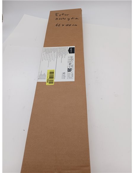Amazon Basics Double Layer Roller Blind, Night and Day, 66 x 150 cm, White Stripe
