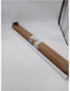 Amazon Basics Barra de Cortina de Ducha con tensión Ajustable, de 91 a 137 cm, Color Blanco 2
