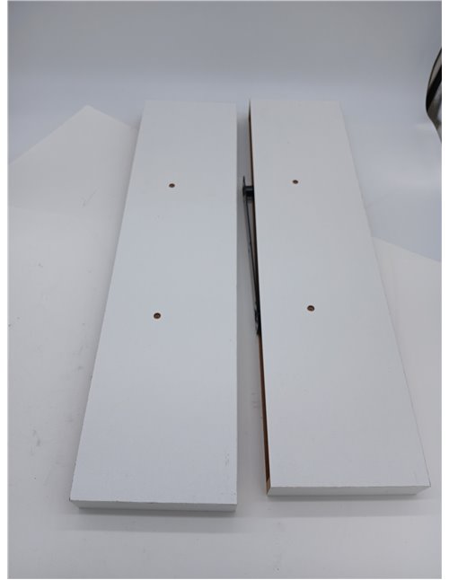 Relaxdays Estantes Pared Colgantes, Pack de 3, 60 x 15 cm, Baldas Flotantes, MDF, Diseño Moderno, Set Repisas, Blanco