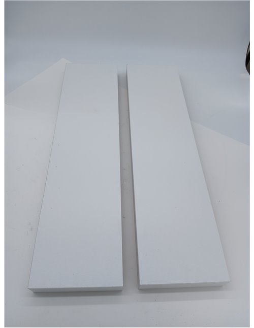 Relaxdays Estantes Pared Colgantes, Pack de 3, 60 x 15 cm, Baldas Flotantes, MDF, Diseño Moderno, Set Repisas, Blanco